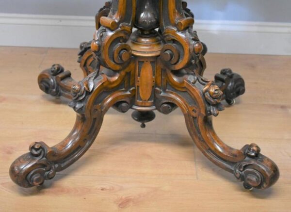 Victorian Burr Walnut Card Table - Image 2
