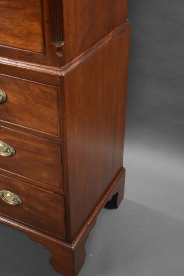 Regency Mahogany Bow Front Chest of Drawers - Image 7