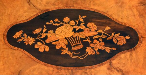 Victorian Walnut Marquetry Centre Table - Image 2