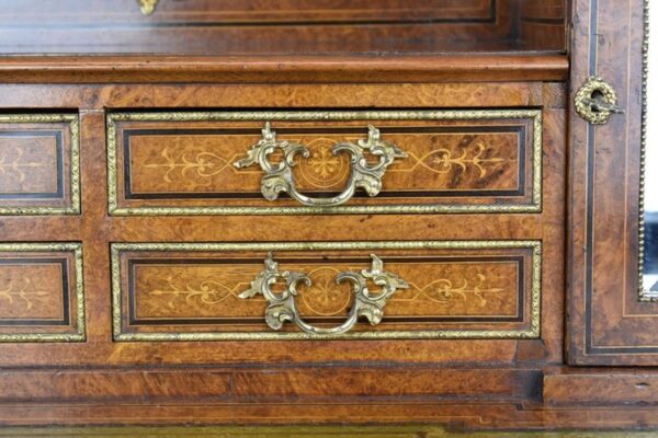 19th Century Victorian Amboyna Pedestal Desk - Image 14