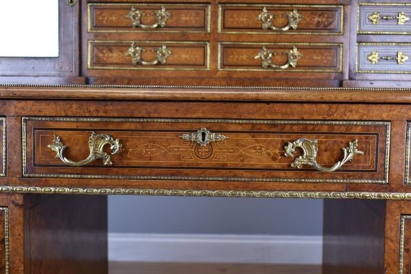 19th Century Victorian Amboyna Pedestal Desk - Image 19