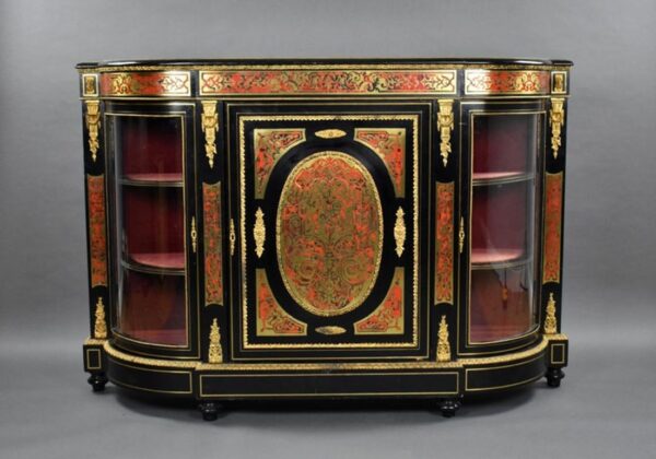 Victorian Ebonised Boulle Credenza - Image 2