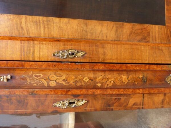 19th Century English Victorian Figured Walnut And Marquetry Credenza - Image 4