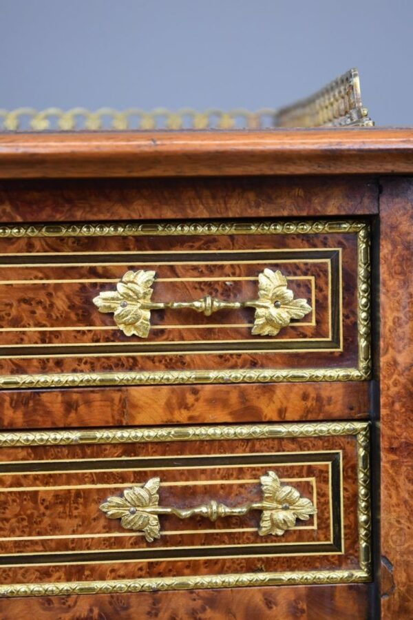 19th Century Victorian Amboyna Pedestal Desk - Image 10