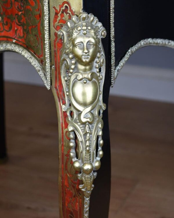 19th Century Ebonised Boulle Bonheur Du Jour - Image 12