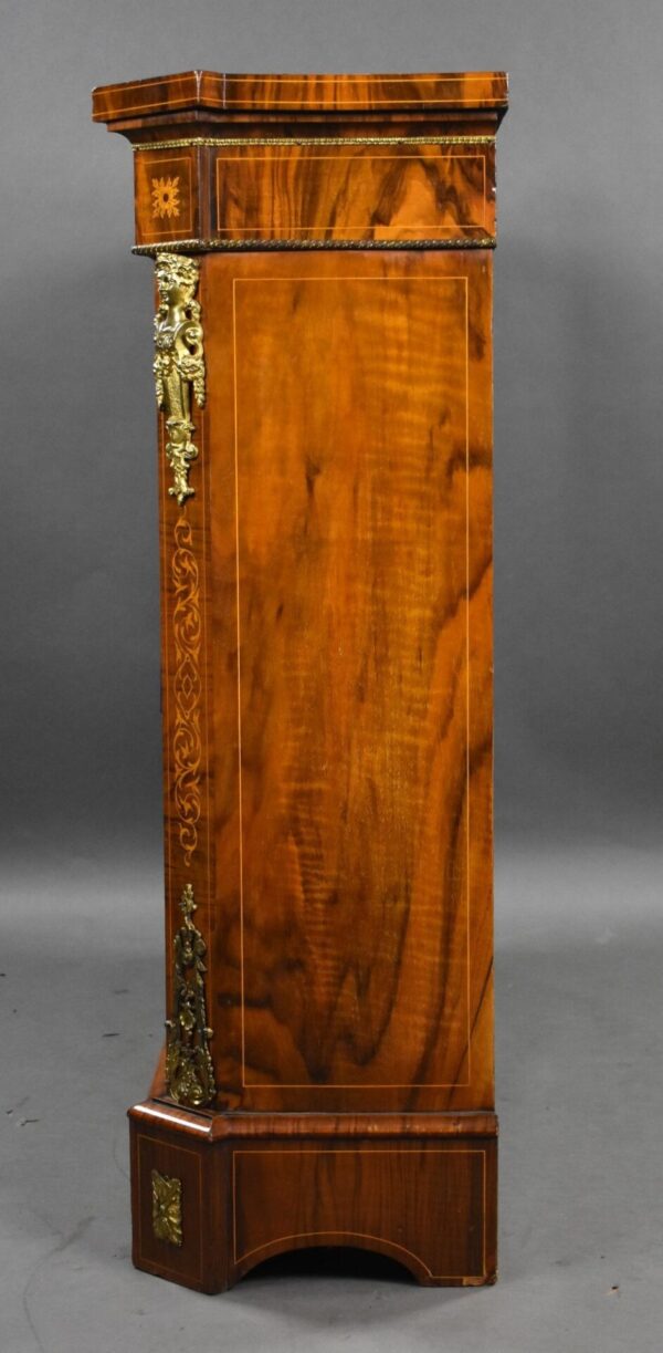 Victorian Inlaid Walnut Pier/Display Cabinet - Image 13