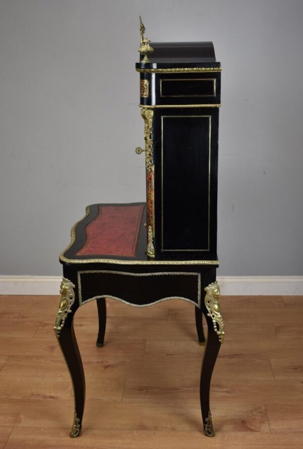 19th Century Ebonised Boulle Bonheur Du Jour - Image 13