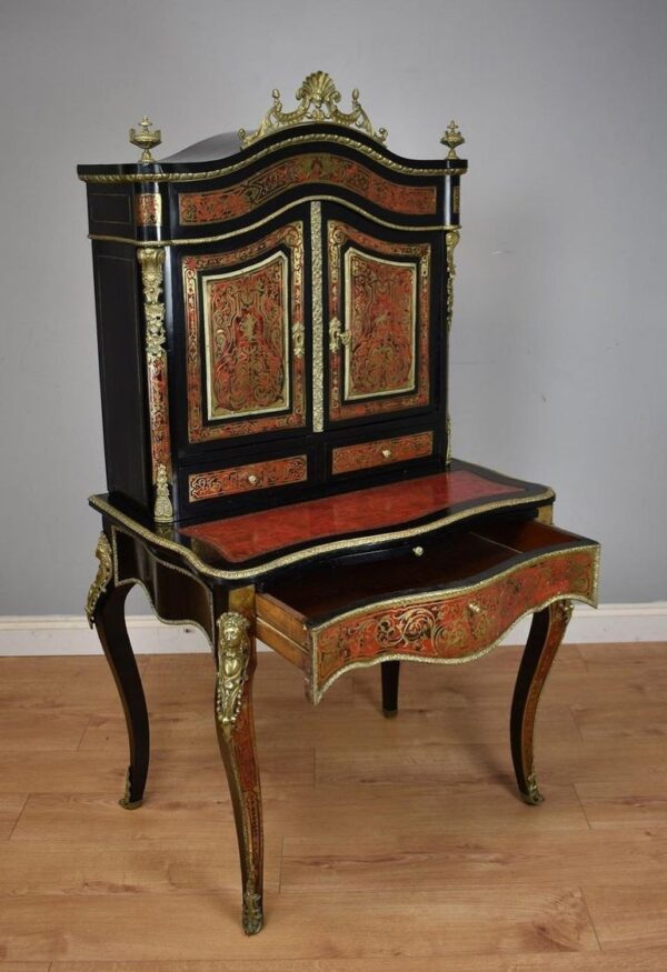 19th Century Ebonised Boulle Bonheur Du Jour - Image 16