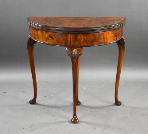 1920s Burr Walnut Card Table - Image 2