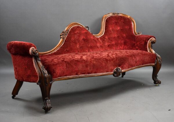 Victorian Mahogany Chaise Lounge - Image 2