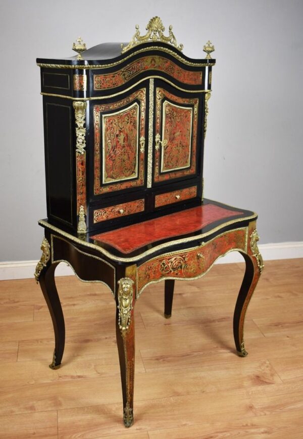 19th Century Ebonised Boulle Bonheur Du Jour - Image 2