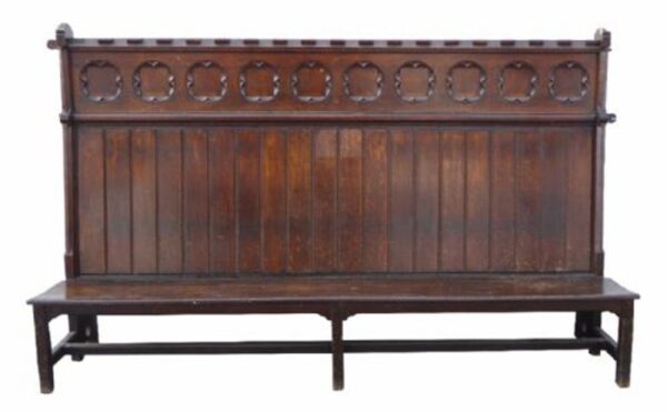 Pair of Victorian Gothic Revival Benches - Image 2