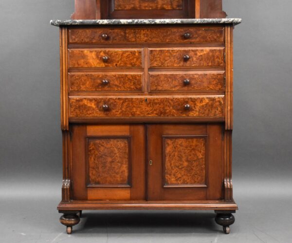 Victorian Burr Walnut Dentist Cabinet - Image 3