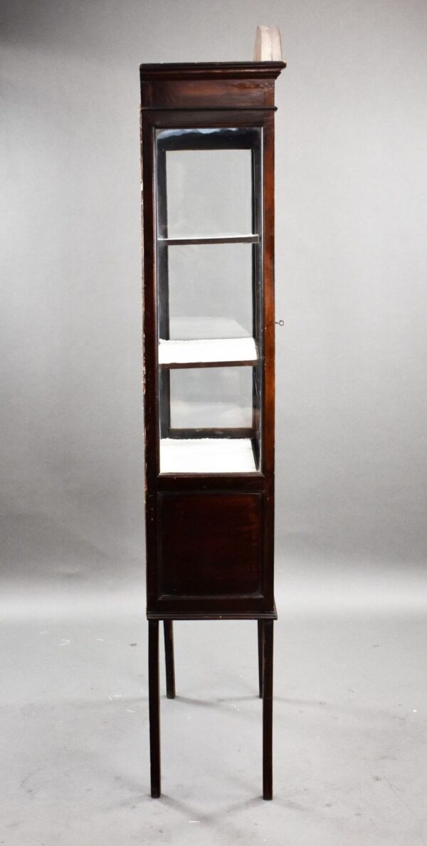 Edwardian Mahogany Hand Painted China Cabinet - Image 3