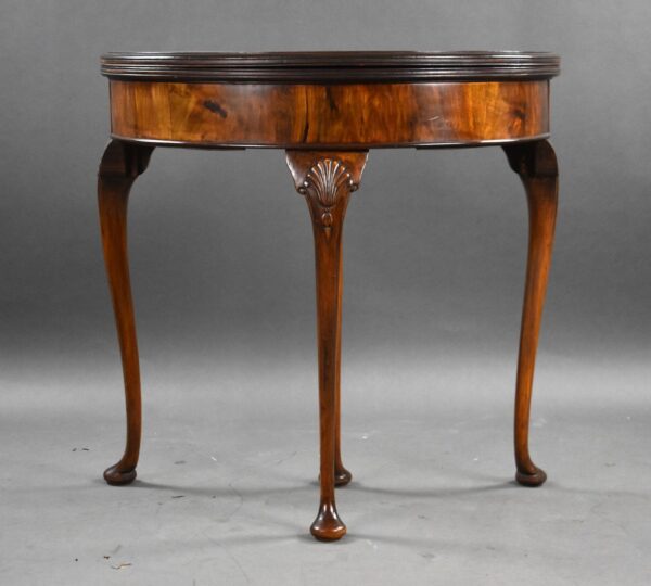 1920s Burr Walnut Card Table - Image 3