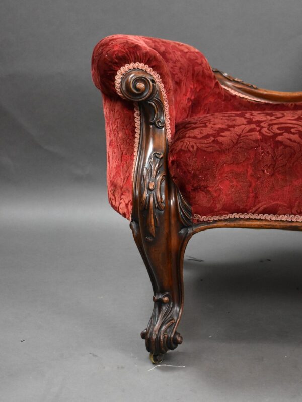 Victorian Mahogany Chaise Lounge - Image 3