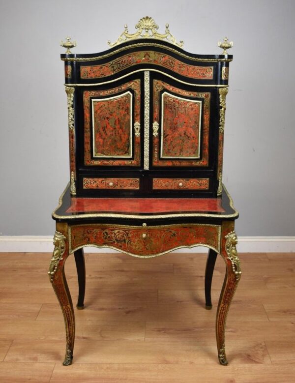 19th Century Ebonised Boulle Bonheur Du Jour - Image 3