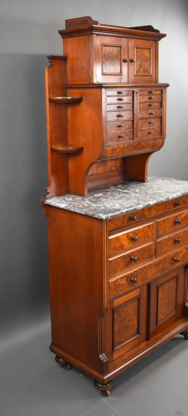 Victorian Burr Walnut Dentist Cabinet - Image 4