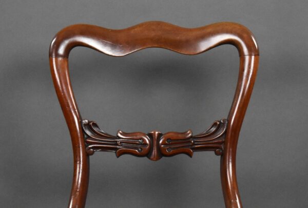 Set 6 19th Century Mahogany Dining Chairs - Image 4