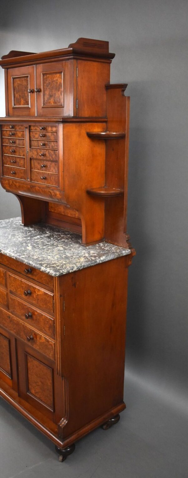 Victorian Burr Walnut Dentist Cabinet - Image 5