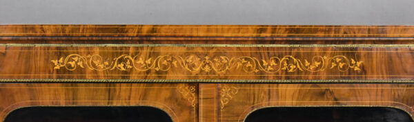 Victorian Inlaid Walnut Pier/Display Cabinet - Image 5