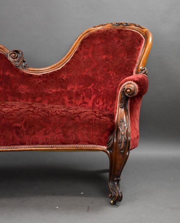 Victorian Mahogany Chaise Lounge - Image 5