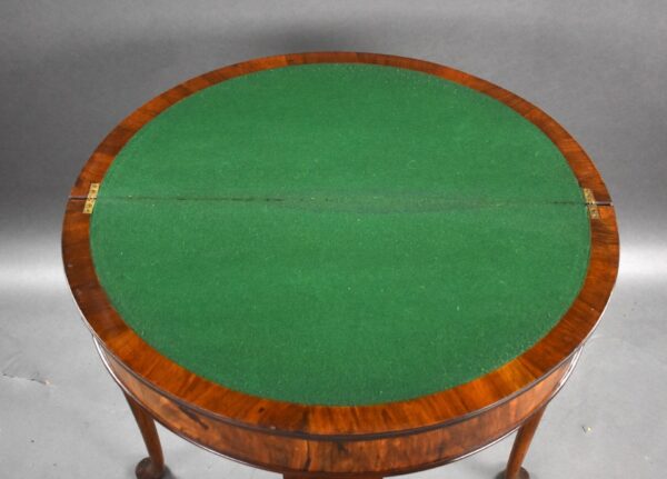 1920s Burr Walnut Card Table - Image 6