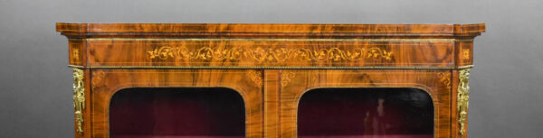 Victorian Inlaid Walnut Pier/Display Cabinet - Image 6