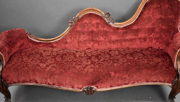 Victorian Mahogany Chaise Lounge - Image 6