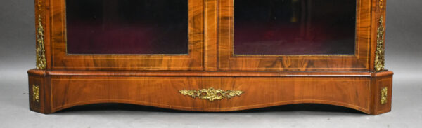 Victorian Inlaid Walnut Pier/Display Cabinet - Image 7