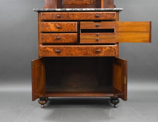 Victorian Burr Walnut Dentist Cabinet - Image 8