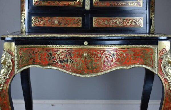 19th Century Ebonised Boulle Bonheur Du Jour - Image 10