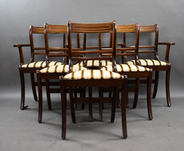 Set of 6 Mahogany Dining Chais