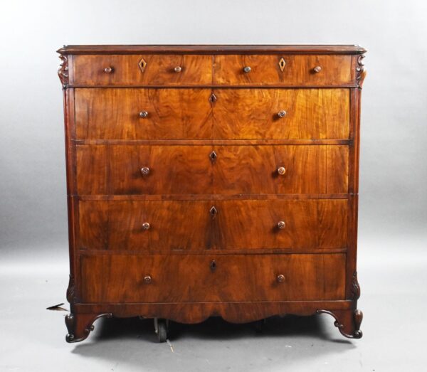 Large 19th Century Walnut Two Section Chest