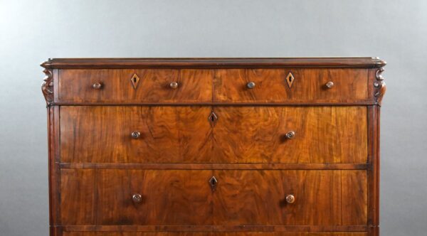 Large 19th Century Walnut Two Section Chest - Image 2