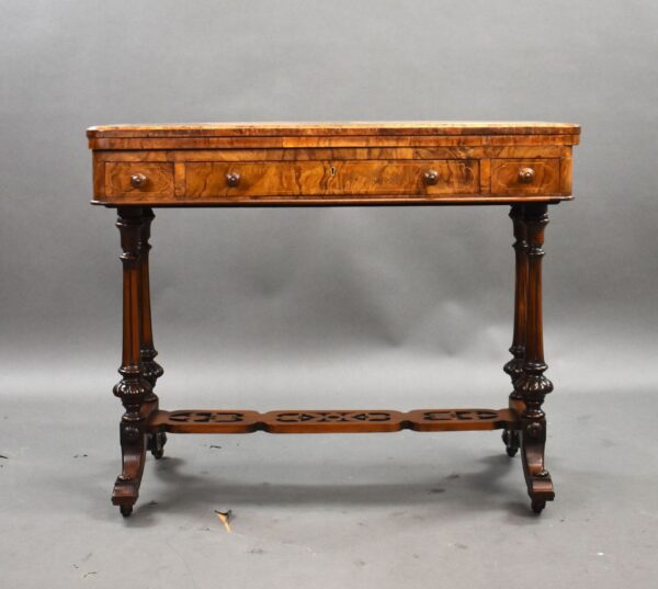 Victorian Walnut Inlaid Card Table - Image 2
