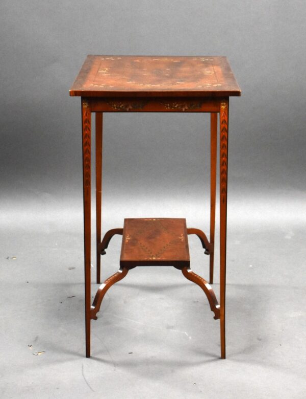 Edwardian Hand Painted Satinwood Occasional Table - Image 3
