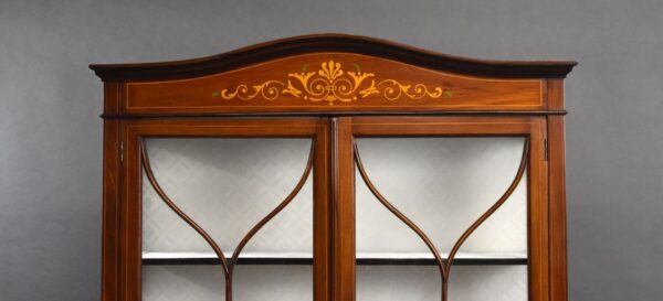 Edwardian Mahogany Hand Painted China Cabinet - Image 3