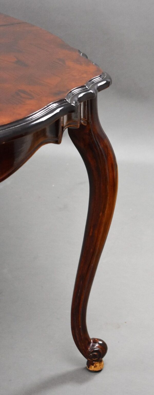 Walnut Inlaid Dining Table - Image 4