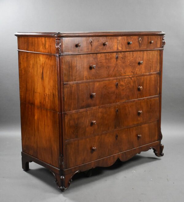 Large 19th Century Walnut Two Section Chest - Image 4