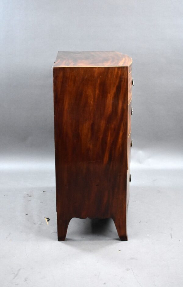 Victorian Mahogany Bowfront Chest Drawers - Image 4