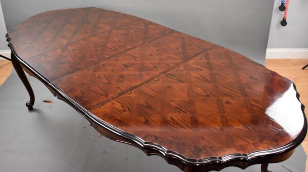 Walnut Inlaid Dining Table - Image 5
