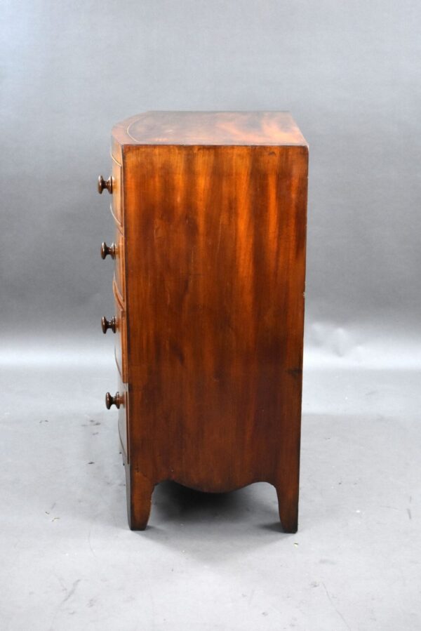 Victorian Mahogany Bowfront Chest Drawers - Image 5