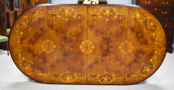 Victorian Walnut Inlaid Extending Windout Dinng Table - Image 6