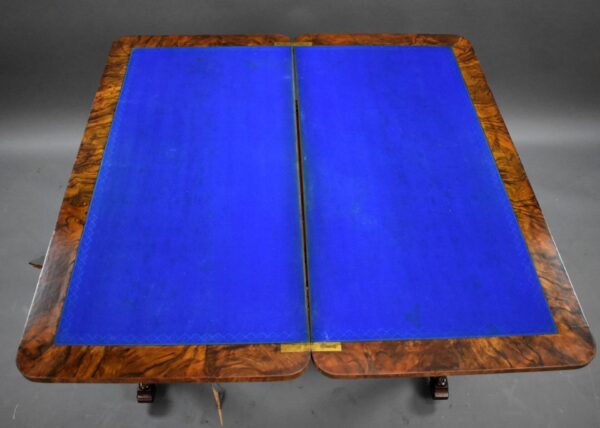 Victorian Walnut Inlaid Card Table - Image 6
