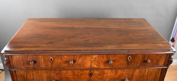 Large 19th Century Walnut Two Section Chest - Image 7