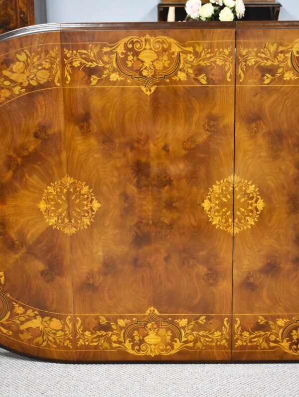 Victorian Walnut Inlaid Extending Windout Dinng Table - Image 8