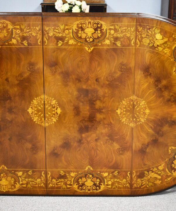 Victorian Walnut Inlaid Extending Windout Dinng Table - Image 9