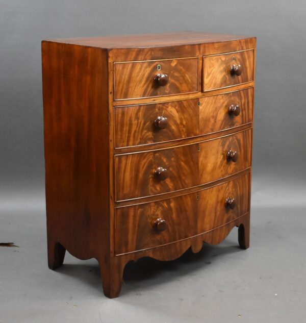 Copy - Victorian Mahogany Bowfront Chest Drawers