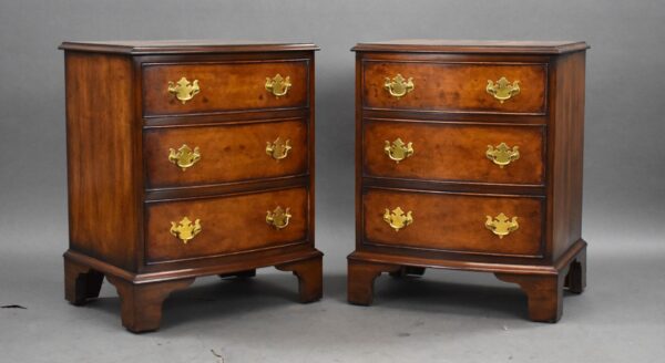Pair Walnut Bedside Chests